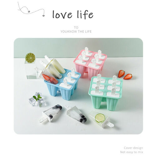 Silicone Ice Cream Mold Frozen Ice Lolly Maker Mould Tray DIY Juice Popsicle - Fresh Stock Dated February 2026