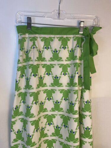 The Vested Gentress 8 Novelty Print Frog Wrap Skirt Vintage Kelly Green - Fresh Stock Dated February 2026