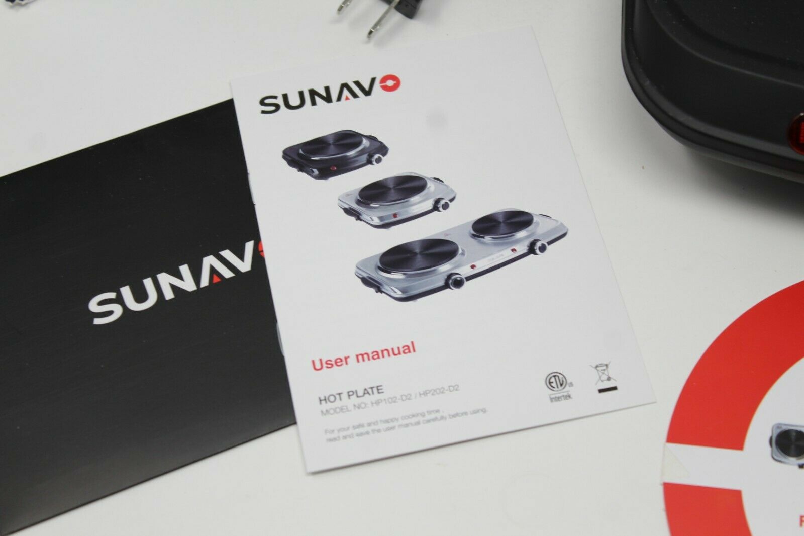 Sunavo 1500W Single Burner Hot Plate  HP102-D2 - Fresh Stock Dated February 2026