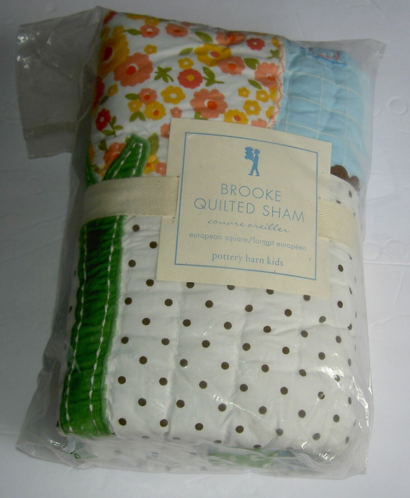 Pottery Barn Kids Brooke Quilted Sham European Square - Fresh Stock Dated February 2026