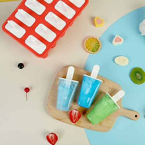Hibery 10-Cavities Popsicle Molds Reusable Popsicle Maker Mold Easy Release S... - Fresh Stock Dated February 2026