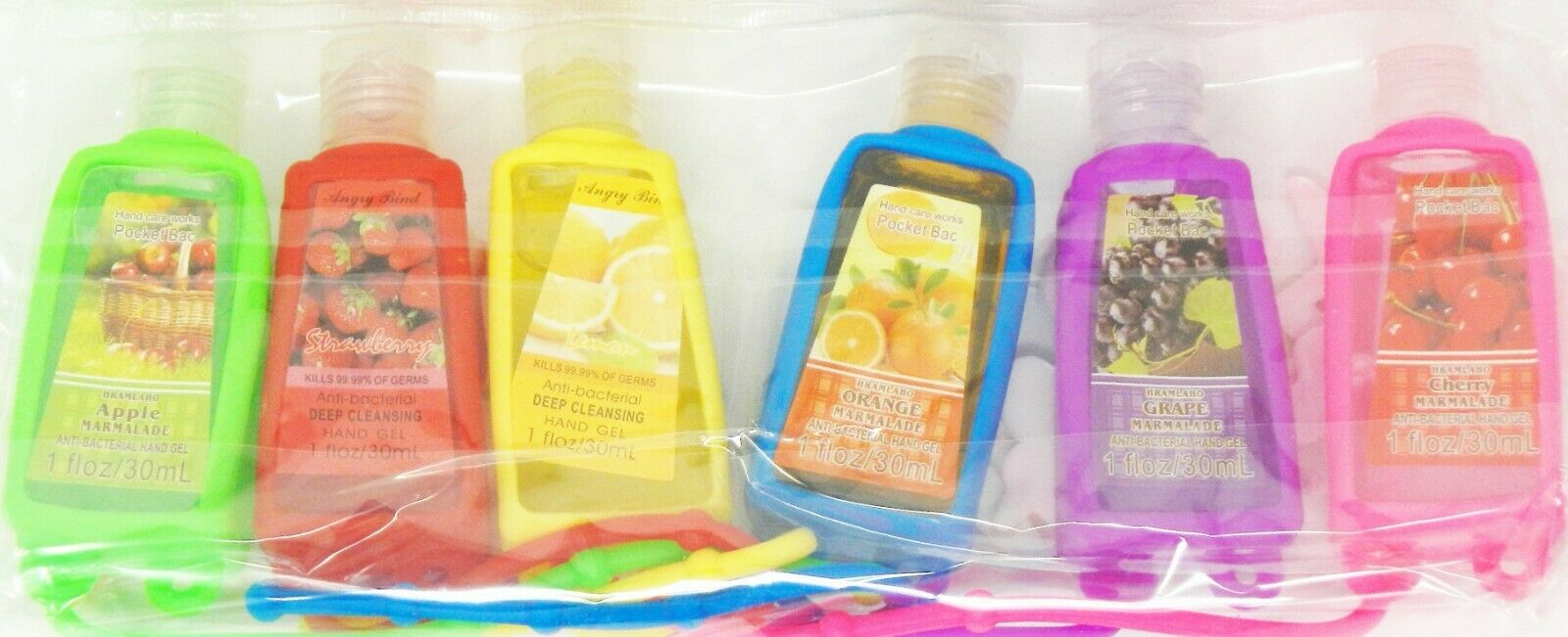 Unicorn Kid's 1 oz Pocketbac Hand Sanitizer w/ Keychain Carrier 6 Scents QTY 120 - Fresh Stock Dated December 2025