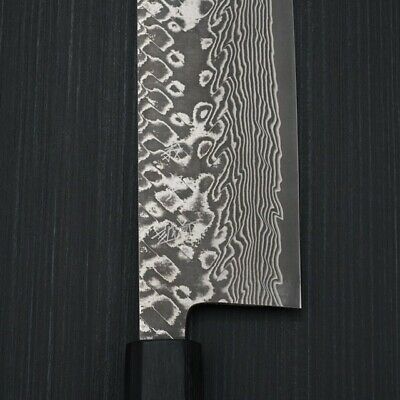 Japanese Yoshimi Kato Super Gold 2 SG2 Black Damascus Nakiri Kitchen Knife Japan - Fresh Stock Dated December 2025