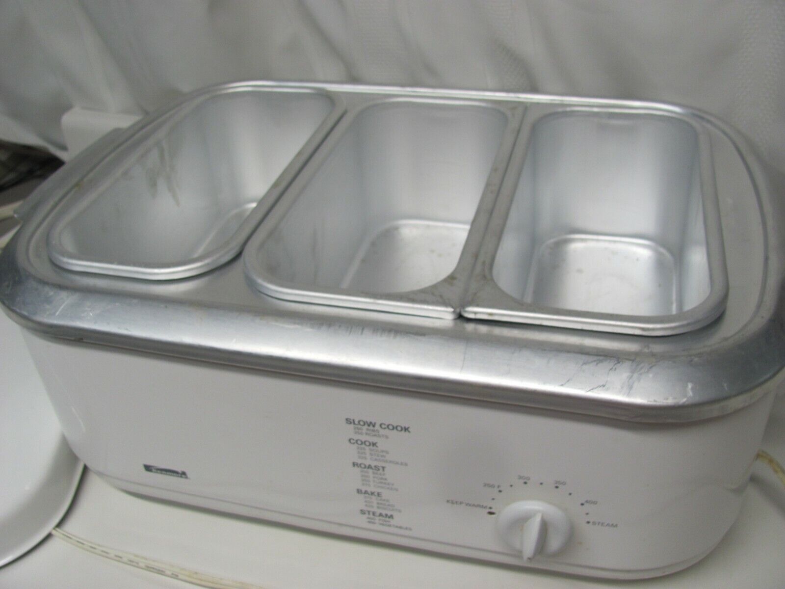 KENMORE 18 qt Hot Plates 3 Pan Buffet Server KRT18BUF Turkey Slow Roaster Steam - Fresh Stock Dated February 2026