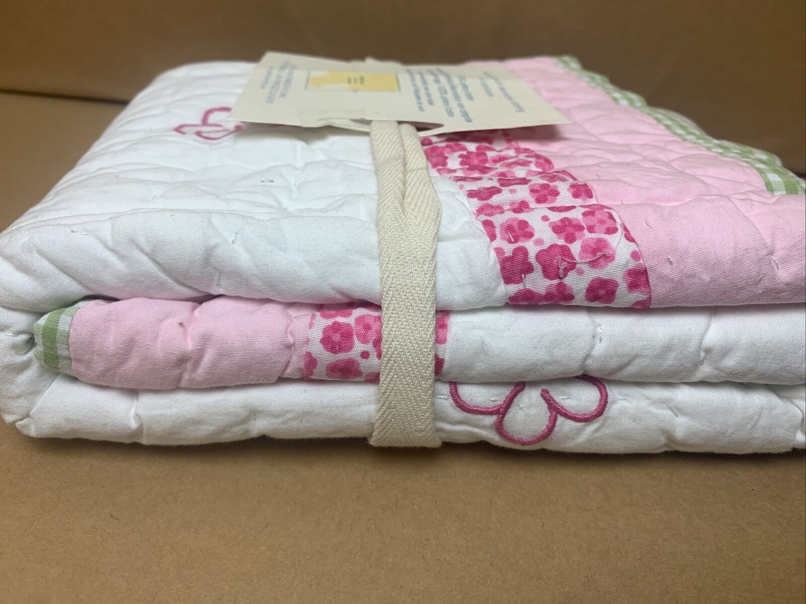 Pottery Barn Kids Jennifer Quilted Standard Sham - Flowers - Free Shipping - Fresh Stock Dated December 2025