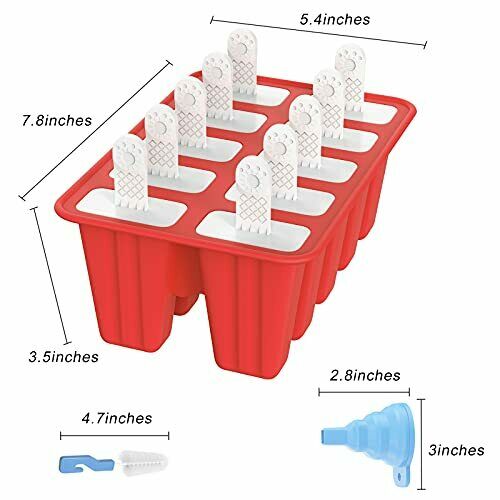 Hibery 10-Cavities Popsicle Molds Reusable Popsicle Maker Mold Easy Release S... - Fresh Stock Dated February 2026