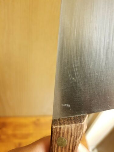 Vintage LA BORDE Set of 3 Stainless Steel Knives - Wood 3-Pin Handle -Japan Made - Fresh Stock Dated December 2025