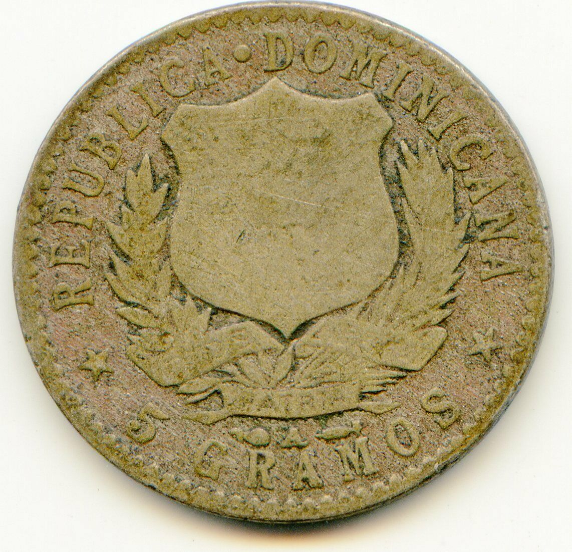 Dominican Republic 20 Centavos 1897-A KM-14   lotjul6279 - Fresh Stock Dated February 2026