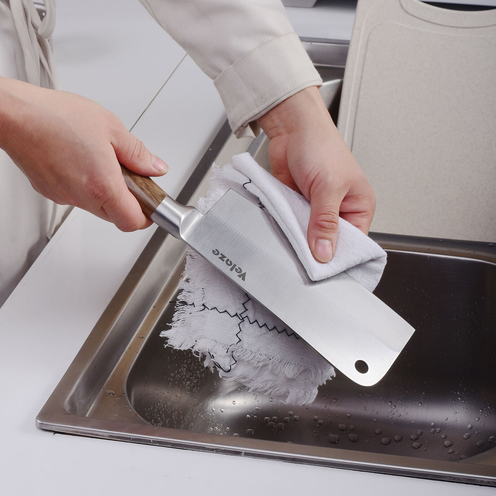 Velaze 8-Pieces Stainless Steel Knife Set Chef Cutlery Kitchen Knives Knife Set - Fresh Stock Dated December 2025