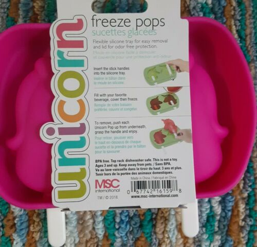 Joie Silicone Tray Unicorn Shape Freeze Ice Pop Maker Mold Pink - Fresh Stock Dated February 2026