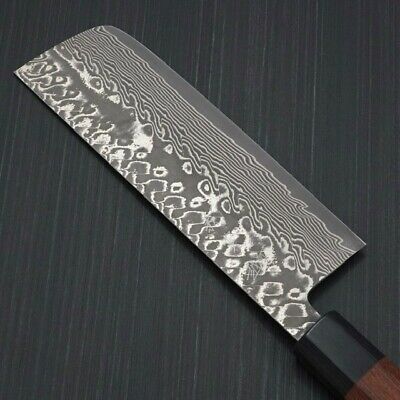 Japanese Yoshimi Kato Super Gold 2 SG2 Black Damascus Nakiri Kitchen Knife Japan - Fresh Stock Dated December 2025