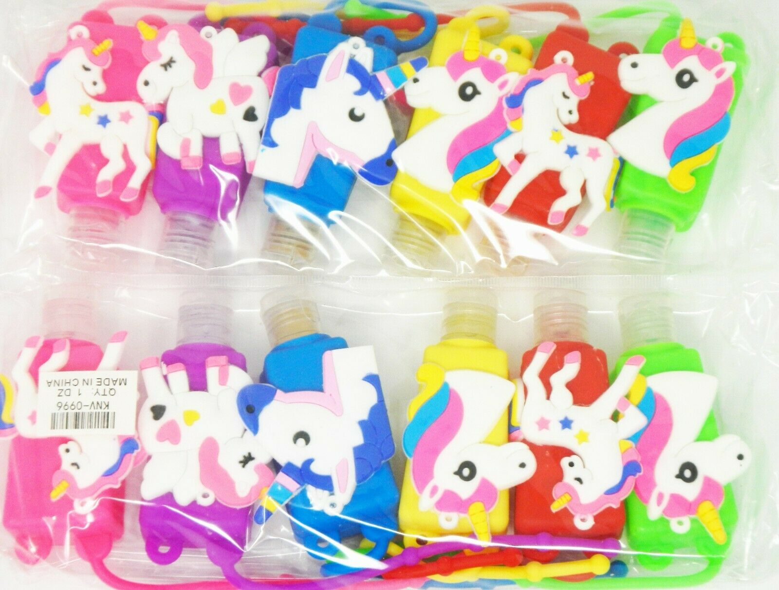 Unicorn Kid's 1 oz Pocketbac Hand Sanitizer w/ Keychain Carrier 6 Scents QTY 120 - Fresh Stock Dated December 2025