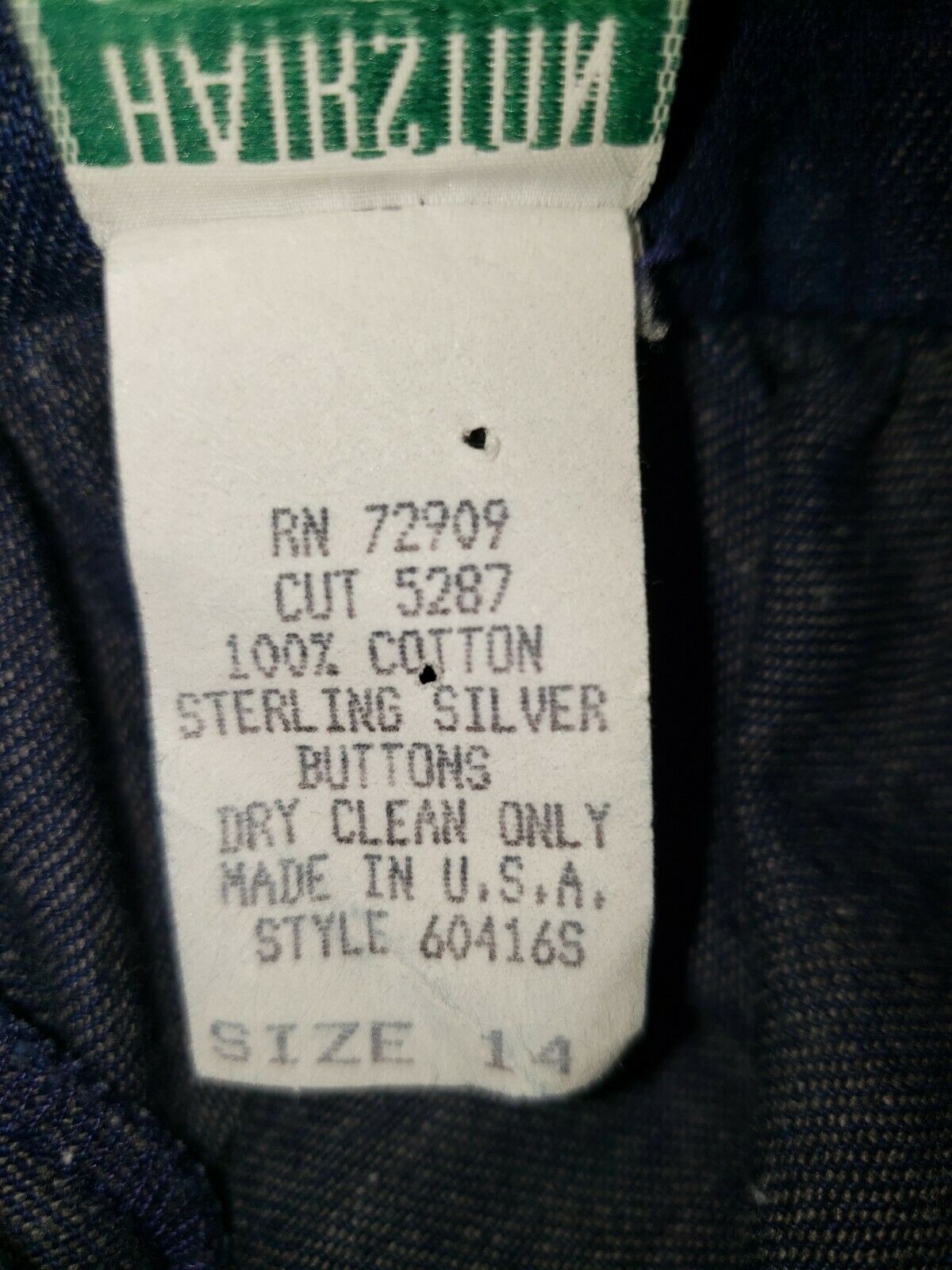 VTG HAIRSTON ROBERSON ROPA Midi Circle Skirt Sz 14 Denim Silver Concho Buttons - Fresh Stock Dated February 2026