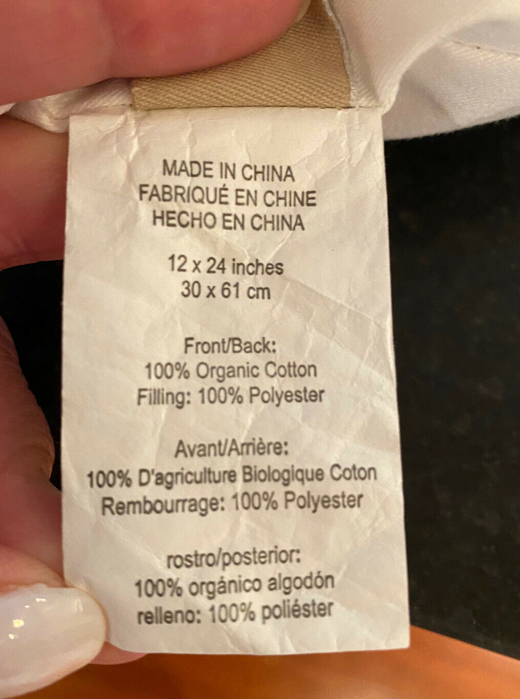 Pottery Barn Teen Pom Pom Organic Pillow Cover With Insert 12