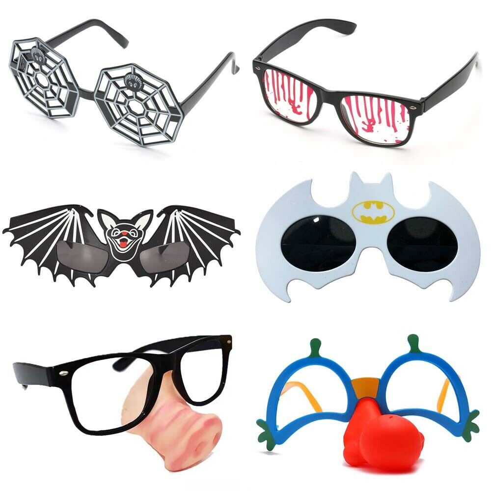 Funny Glasses Pumpkin Skeleton Clown Nose Halloween Party Role-playing Supplie-A - Fresh Stock Dated December 2025