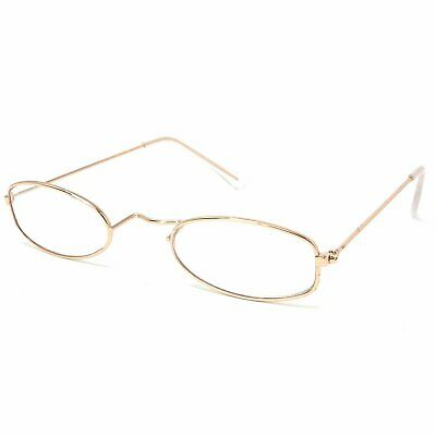 Skeleteen Old Man Costume Glasses - Gold Oval Granny Dress Up Eyeglasses - 1pair - Fresh Stock Dated February 2026