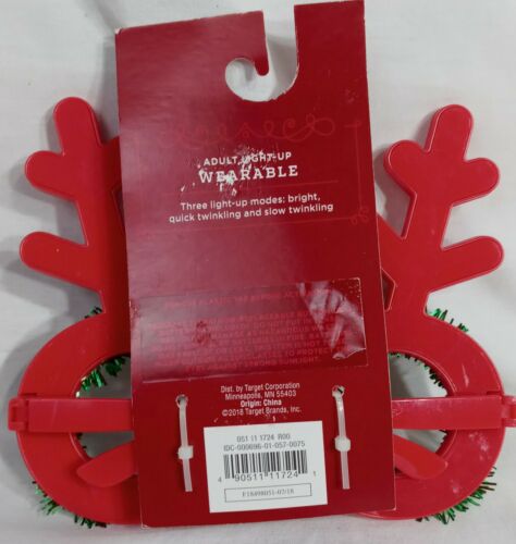 Adult Light Up Wearable Christmas Holiday Party Glasses Costume 3 light mode NEW - Fresh Stock Dated February 2026