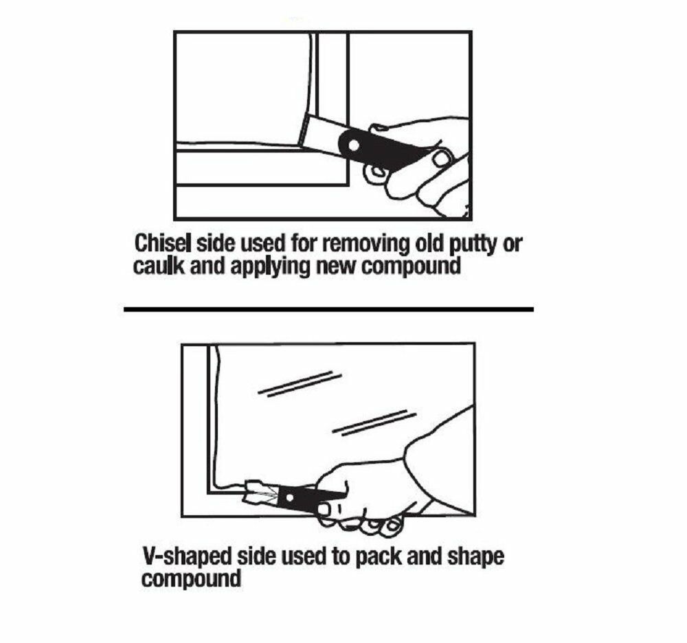 HYDE Double Ended Window Glazing Tool Chisel Scraper Remove Caulking Glaze 02950 - Fresh Stock Dated February 2026