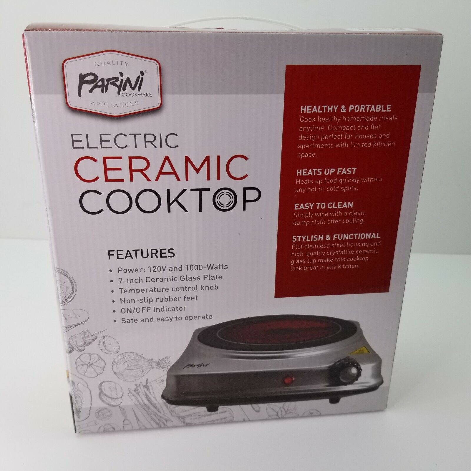 Parini Cookware Appliances Electric Ceramic Cooktop New       T203 - Fresh Stock Dated February 2026