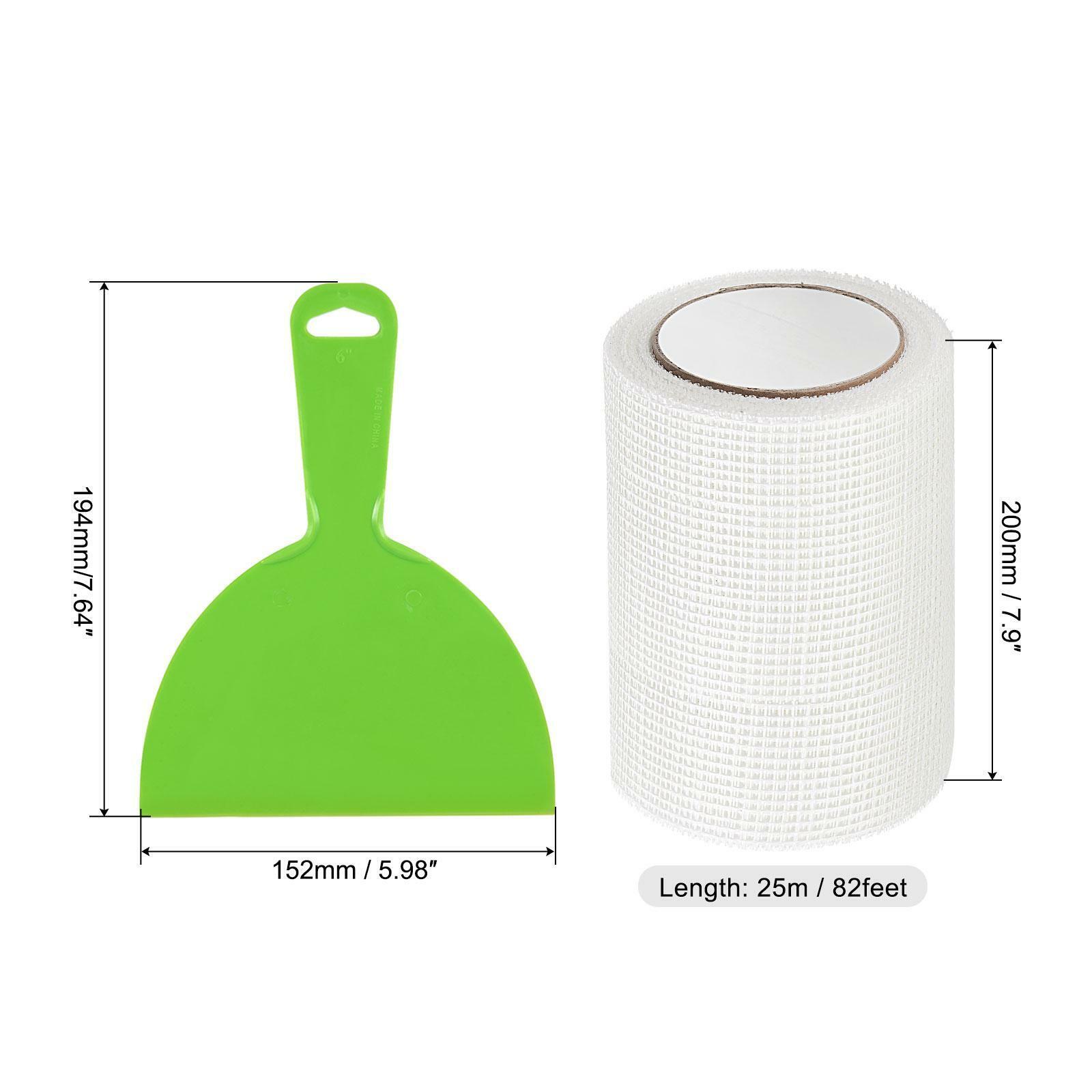 6inch Putty Knife and 2.8mm Mesh Drywall Joint Tape 7.9inch x 82feet, 4Pcs - Fresh Stock Dated February 2026
