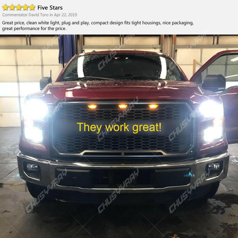 144W H7 Headlight For Kawasaki ZX10r 2004 2005 HID White Upgrade LED Bulb Lights - Fresh Stock Dated February 2026