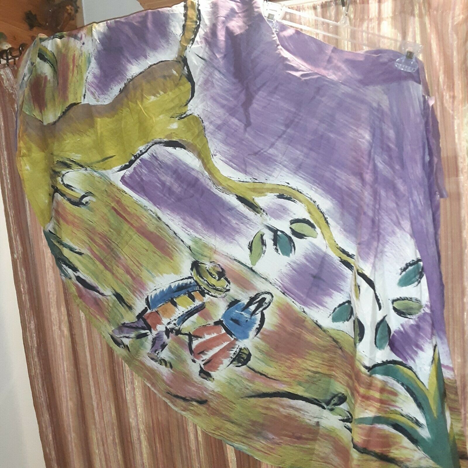 VNTG 50s Hand Painted Cowgirl Mexican Pueblo Tourist Novelty Circle Skirt Medium - Fresh Stock Dated February 2026