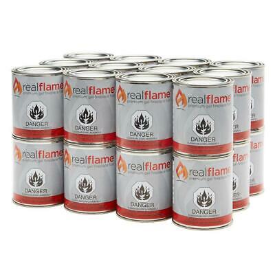 Real Flame Gel Fireplace Fuel Cans Clean Burning Eco Friendly 13oz 24 lb 24 Pack - Fresh Stock Dated December 2025