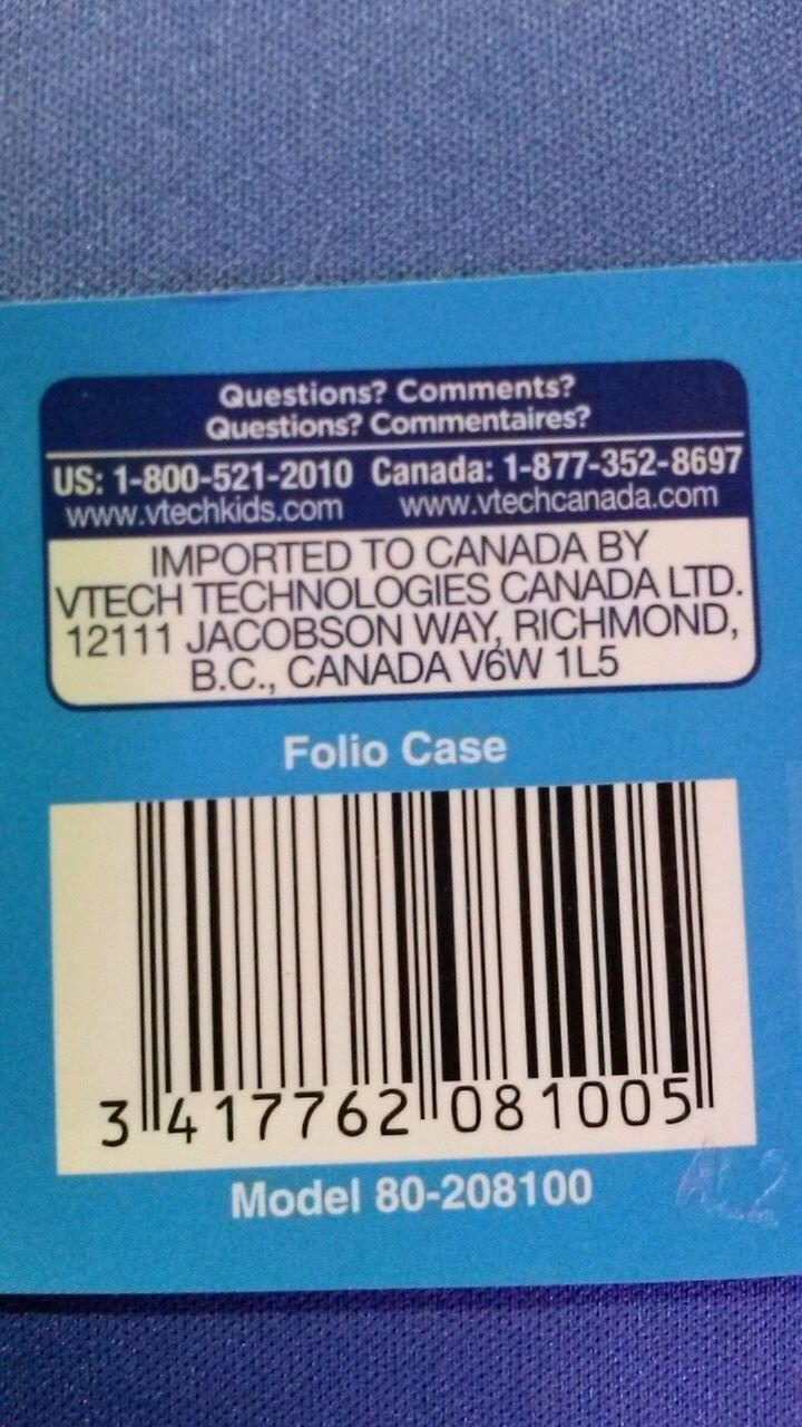 VTech InnoTab 2 Folio Case - Fresh Stock Dated February 2026