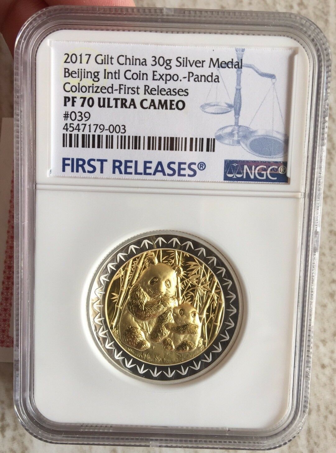 NGC PF70 2017 Beijing International Coin Expo SILVER Panda medal 30g Mintage:88 - Fresh Stock Dated February 2026
