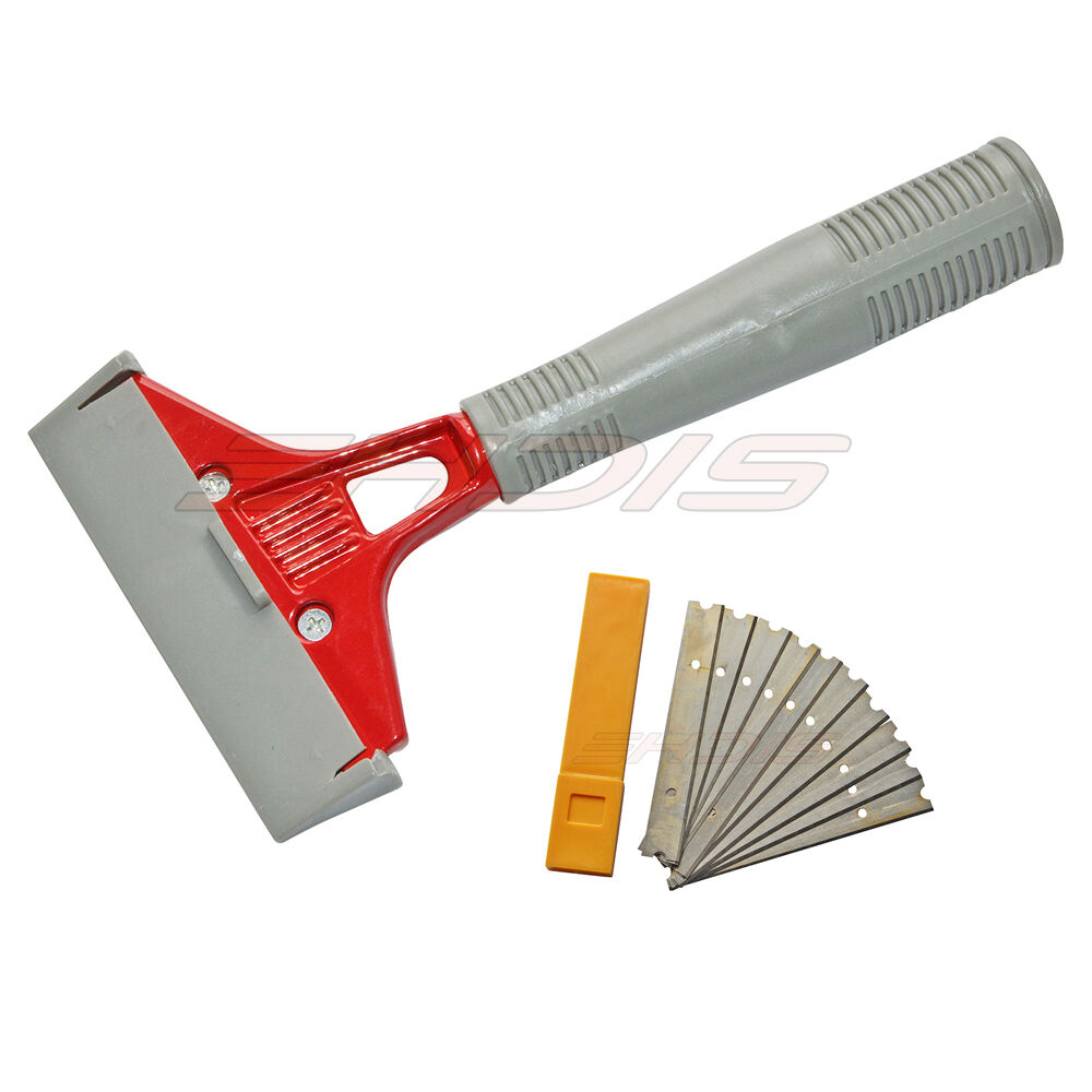 Paint Stripper Wallpaper Scraper w/ 10PC 10cm One-sided Razor Blade Label Gasket - Fresh Stock Dated February 2026