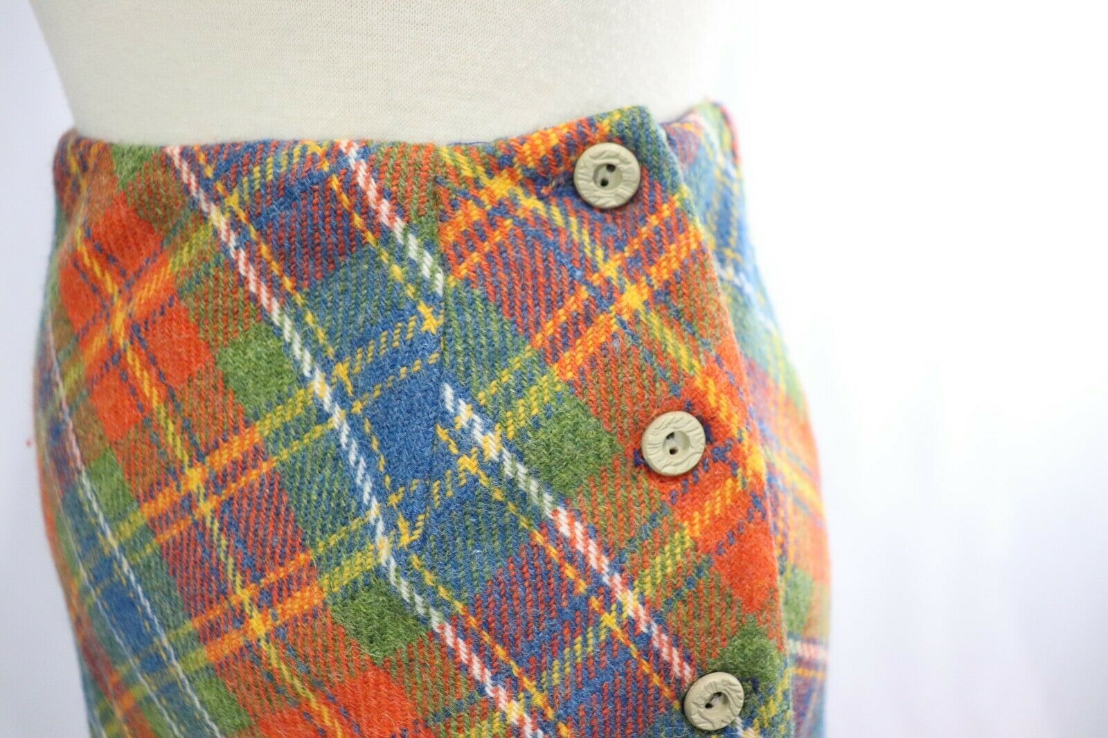Vintage 60s 70s Wool Mini Skirt - Fresh Stock Dated March 2026