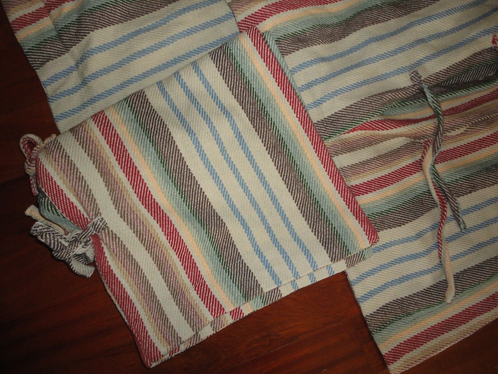 PINE CONE HILL RANCH STRIPE BLANKET TAN SOUTHWESTERN (3) EURO PILLOW SHAMS 26X26 - Fresh Stock Dated December 2025