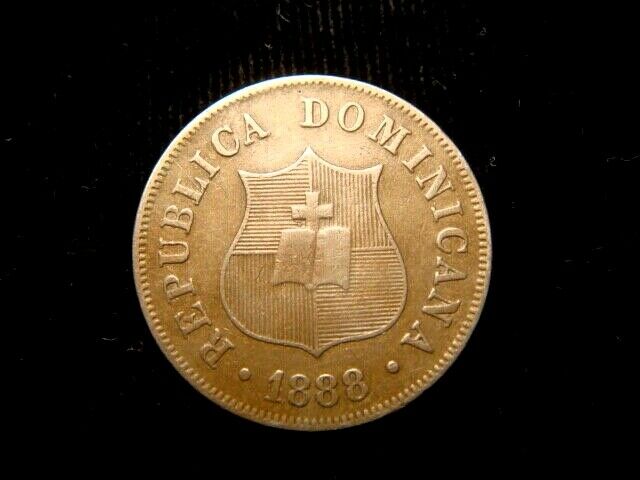 DOMINICAN REPUBLIC. 2 1/2 CENTAVOS 1888 A. Very nice! - Fresh Stock Dated February 2026