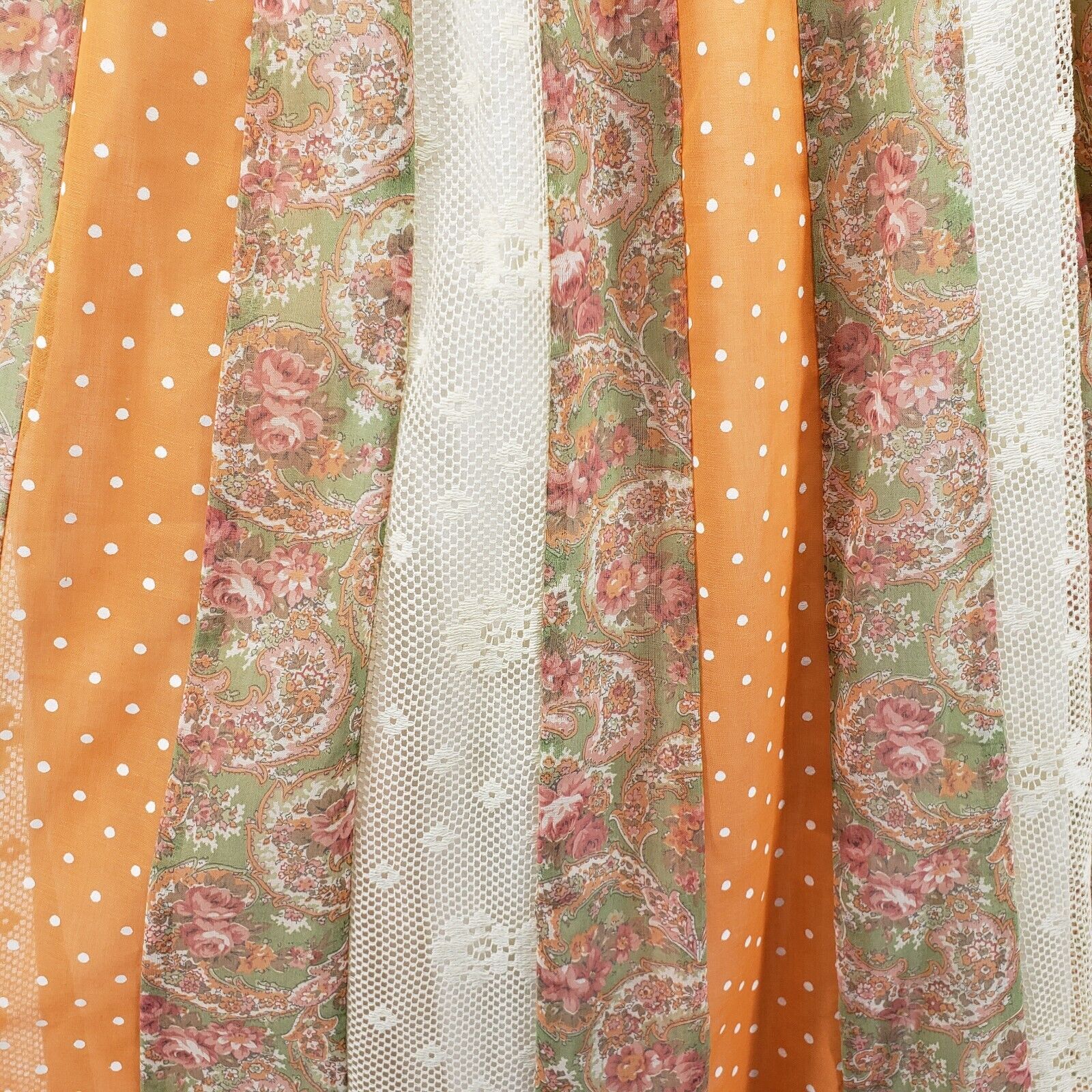 Vintage Chessa Davis Maxi Skirt Floral Lined Mixed Stripes Boho Hippie Peasant - Fresh Stock Dated March 2026