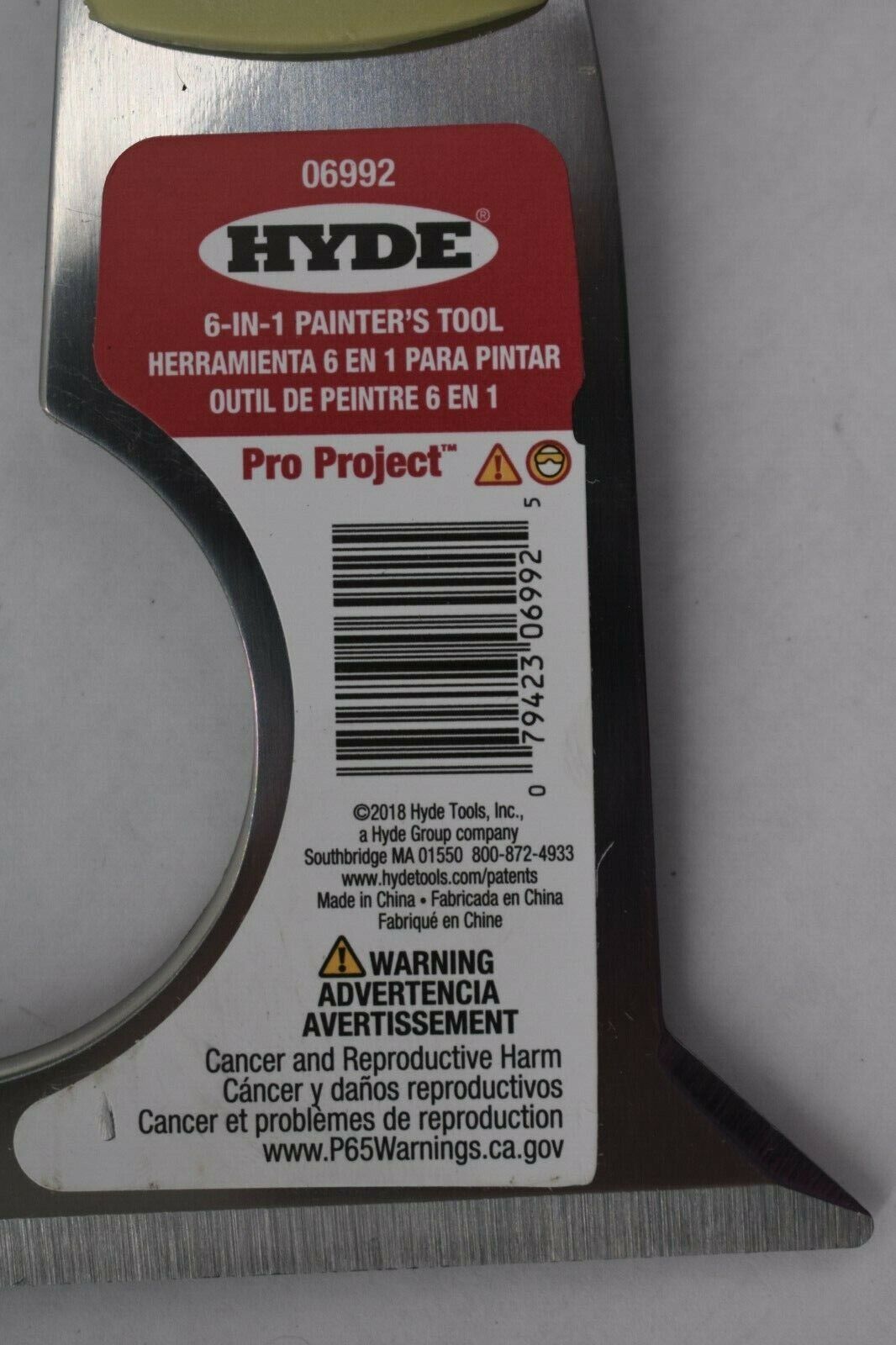 Hyde 06992 Black Painters Tool Multi Tool Carbon Steel Stiff 2-1/2