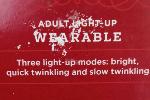 Adult Light Up Wearable Christmas Holiday Party Glasses Costume 3 light mode NEW - Fresh Stock Dated February 2026