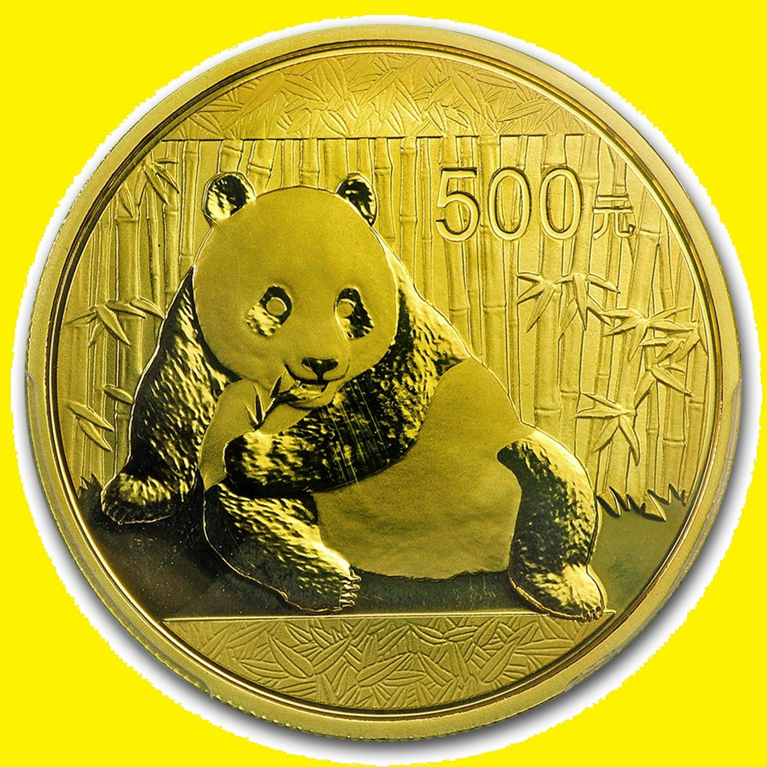 2015 CHINA 1 OZ GOLD PANDA 500Y PCGS MS 70 FIRST STRIKE PRFCT - Fresh Stock Dated February 2026