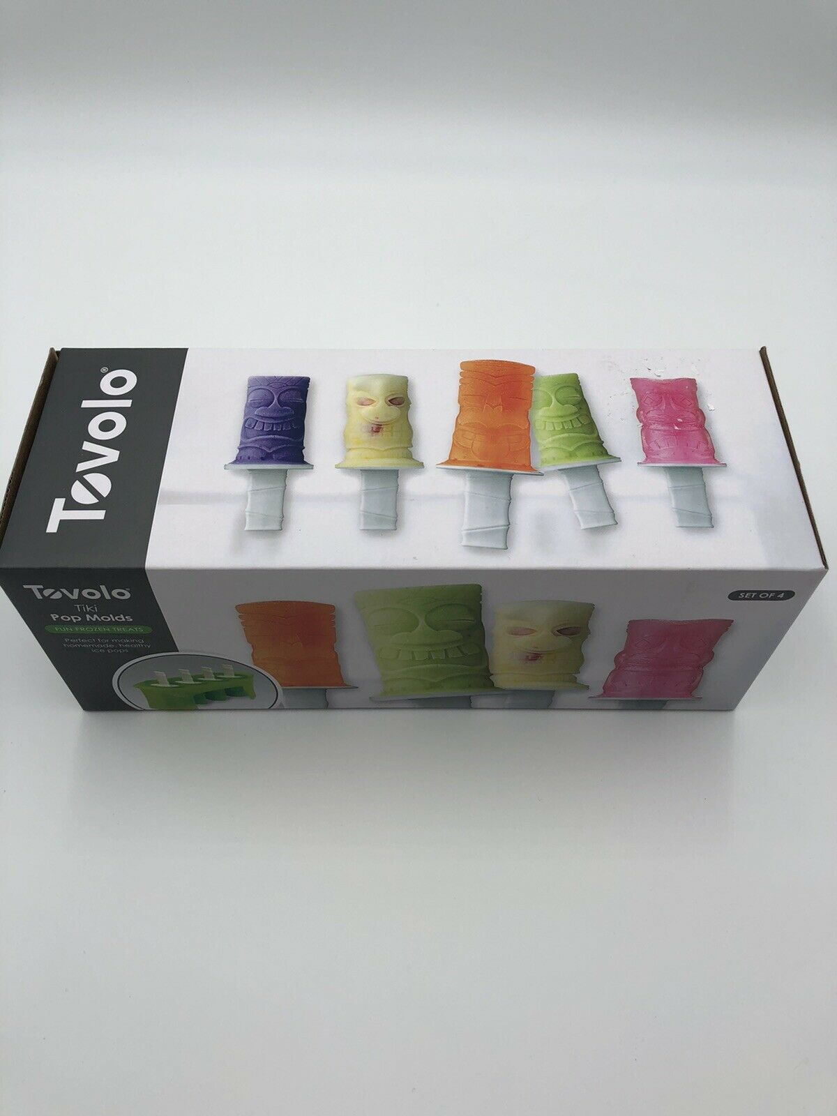 Tovolo Tiki Ice Pop Molds Set of 4 Frozen Treats Maker New Homemade Healthy - Fresh Stock Dated February 2026