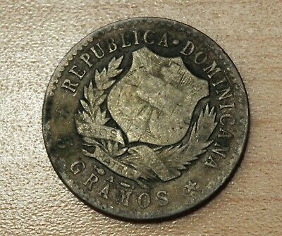 1897 Dominican Republic 20 Centavos Silver - Fresh Stock Dated December 2025