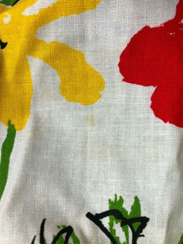 VTG 60s 70s VERA NEUMANN WRAP SKIRT 100% COTTON FLORAL RED BLUE GREEN YELLOW GUC - Fresh Stock Dated February 2026