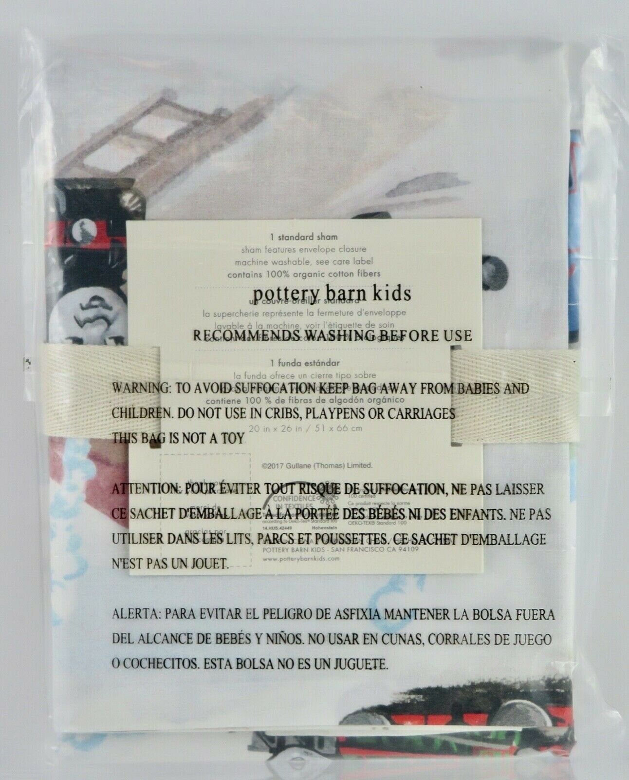 Pottery Barn Kids Thomas The Train & Friends Standard Sham - Fresh Stock Dated December 2025