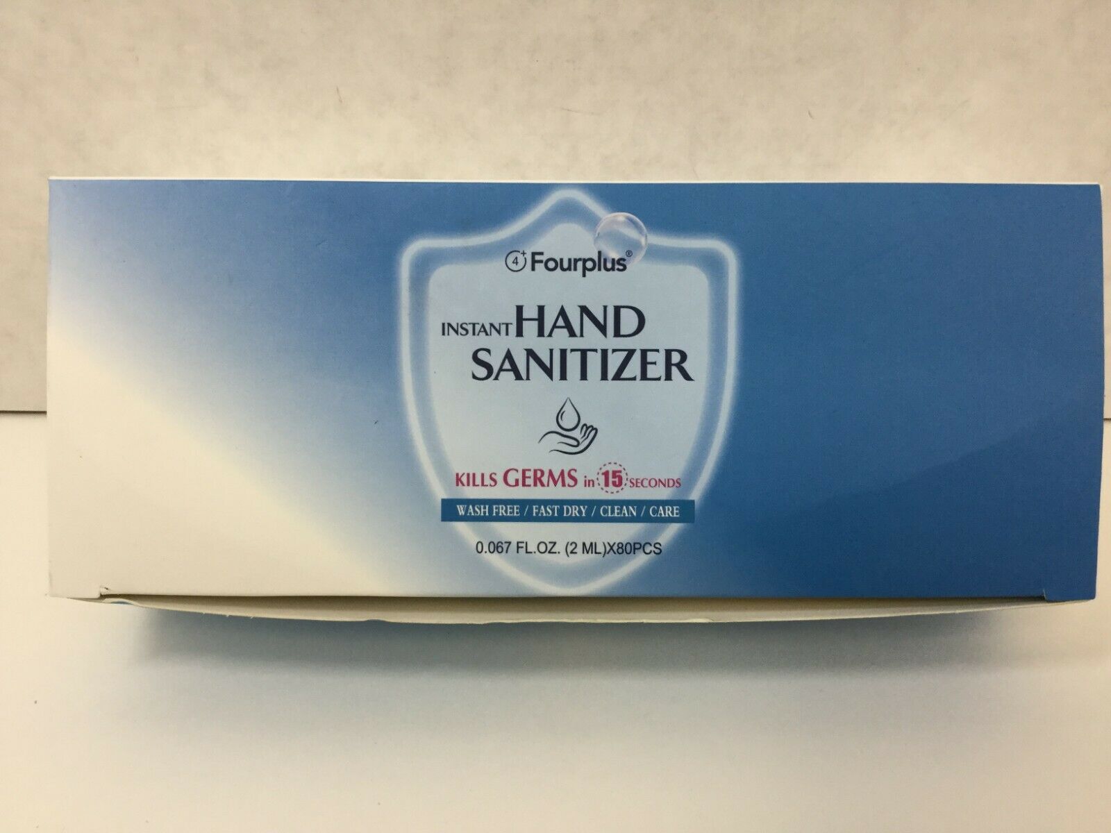 Fourplus Hand Sanitizer Individual Packs, 80 Per Box, Wash Free, Fast Dry - Fresh Stock Dated February 2026