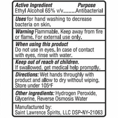 Otis Saint Lawrence Spirits Hand Sanitizer .66 fl oz Made in The USA - Fresh Stock Dated February 2026