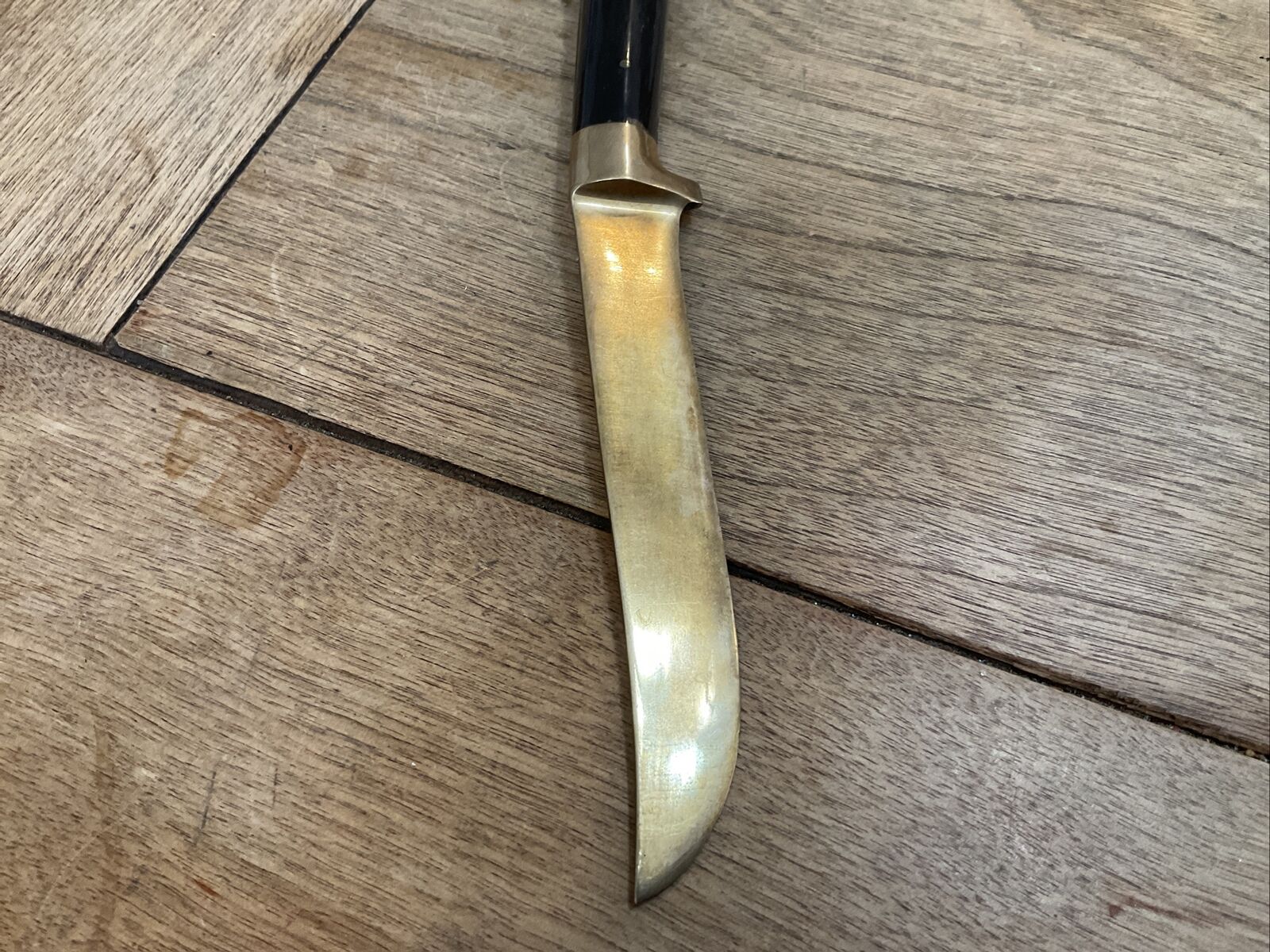 6 S. Thailand Dinner Knives Goldtone Black Handles - Fresh Stock Dated January 2026