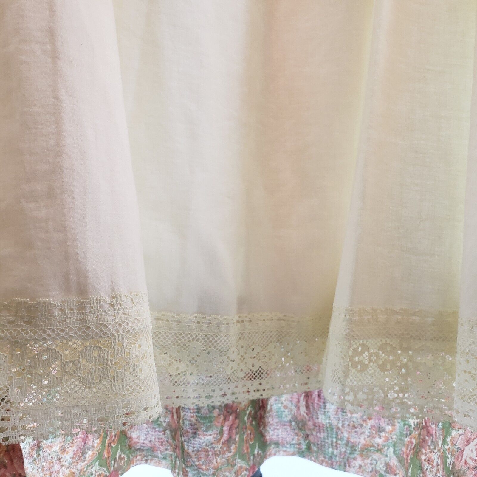 Vintage Chessa Davis Maxi Skirt Floral Lined Mixed Stripes Boho Hippie Peasant - Fresh Stock Dated March 2026