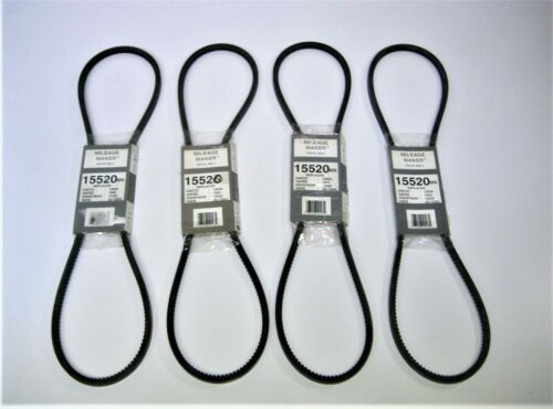 Mileage Maker 15520MK *QTY 4* 11AV1320 Engine Motor Accessory Drive Belts *NEW* - Fresh Stock Dated February 2026