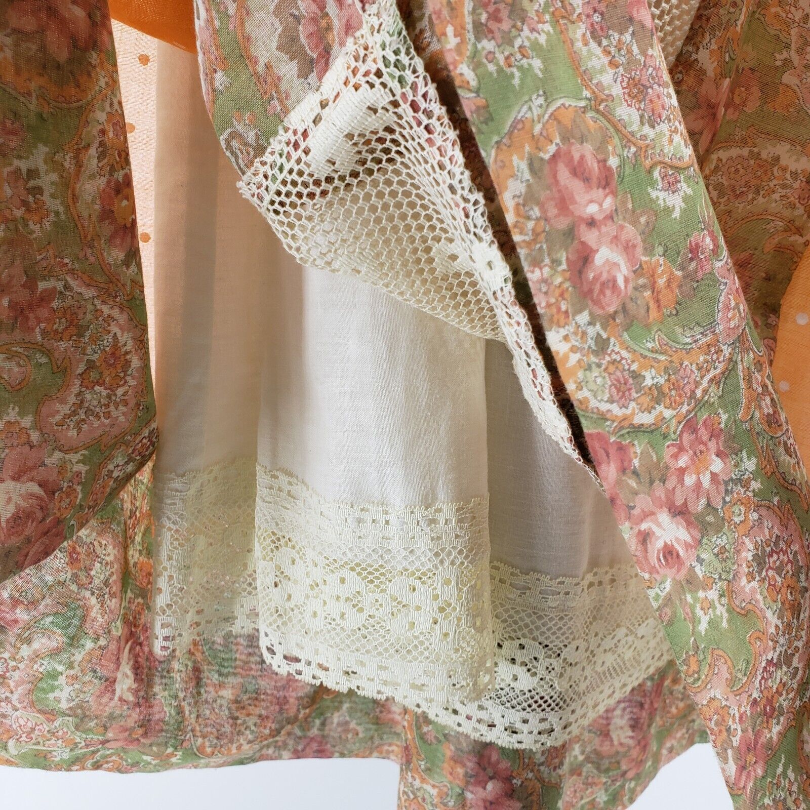 Vintage Chessa Davis Maxi Skirt Floral Lined Mixed Stripes Boho Hippie Peasant - Fresh Stock Dated March 2026