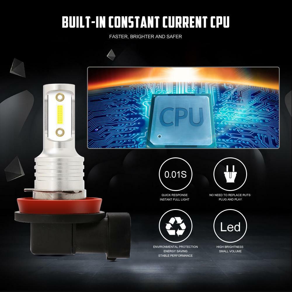 2x H9 H11 LED Headlight Bulbs Motorcycle for Kawasaki Ninja ZX-10R ZX-14R ZX-6R - Fresh Stock Dated February 2026