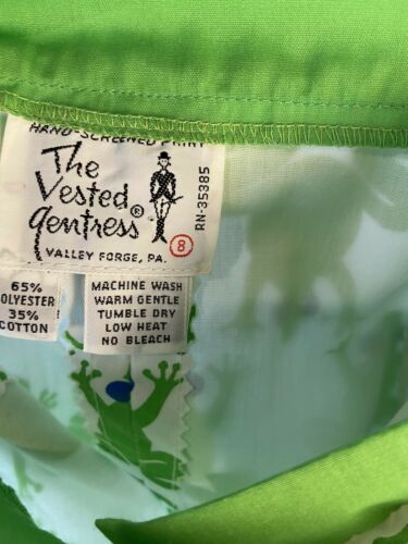 The Vested Gentress 8 Novelty Print Frog Wrap Skirt Vintage Kelly Green - Fresh Stock Dated February 2026