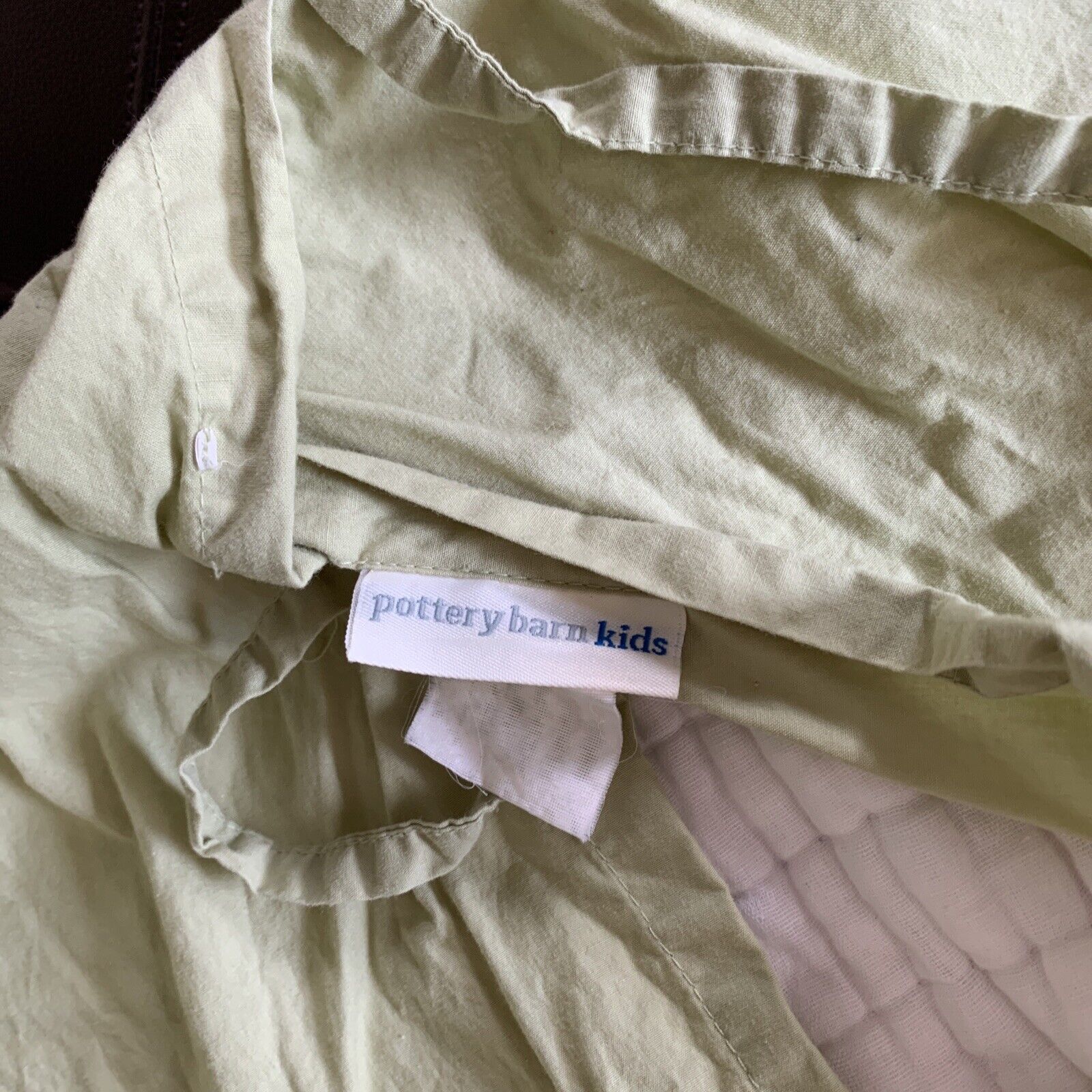 Pottery Barn Kids Green White Blue Stripe Quilted Standard Sham - Fresh Stock Dated February 2026